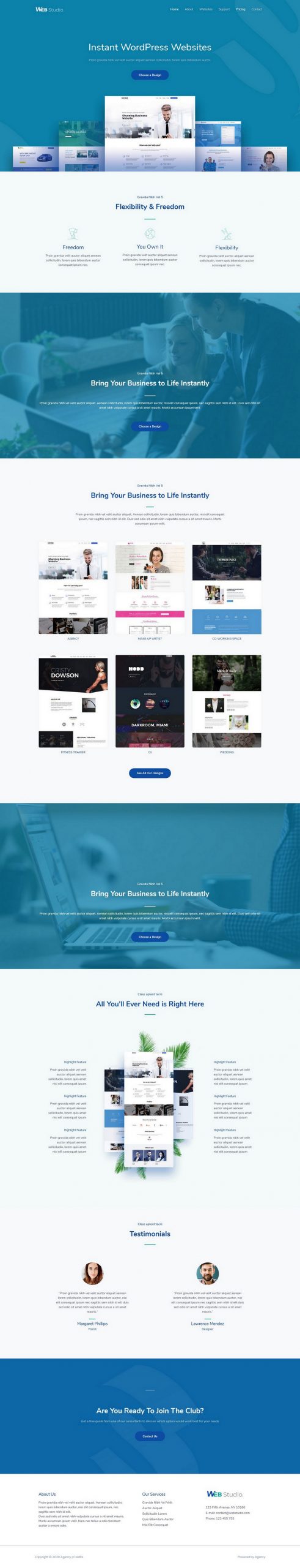 Fagowi.com Website Design Templates For Agency A Multipurpose - Home Page Image