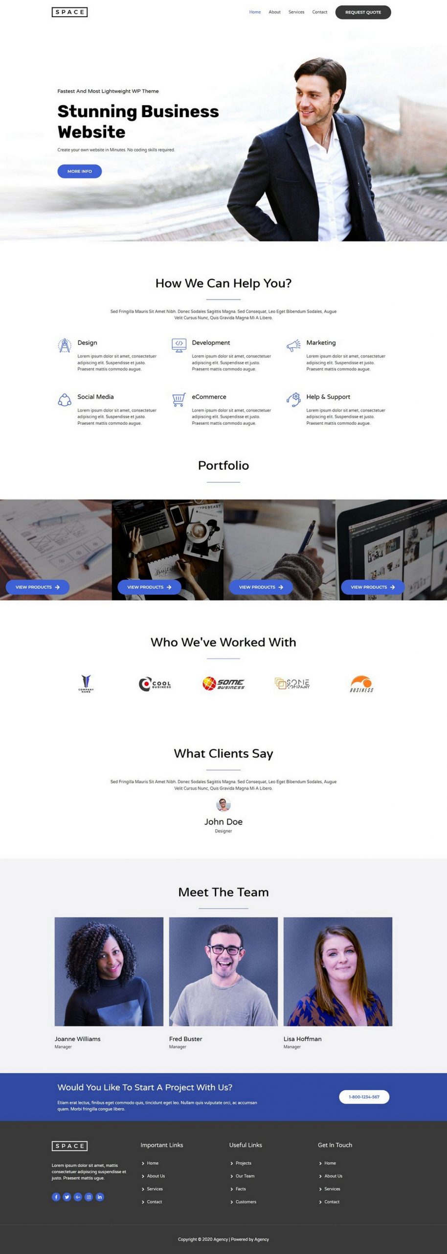 Fagowi.com Website Design Templates For Agency S Multipurpose - Home Page Image