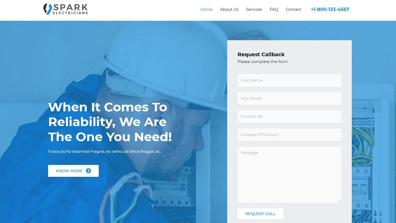 Electrician - Home Page 1280 x 720